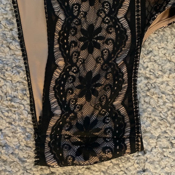 Adrianna Papell Lace Bodice Shutter Dress - Picture 2 of 16